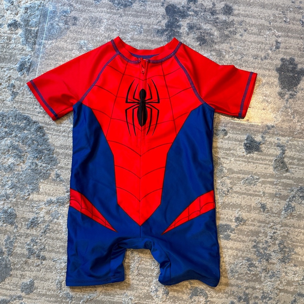 Marvel Red and Blue Kids Swim One Piece